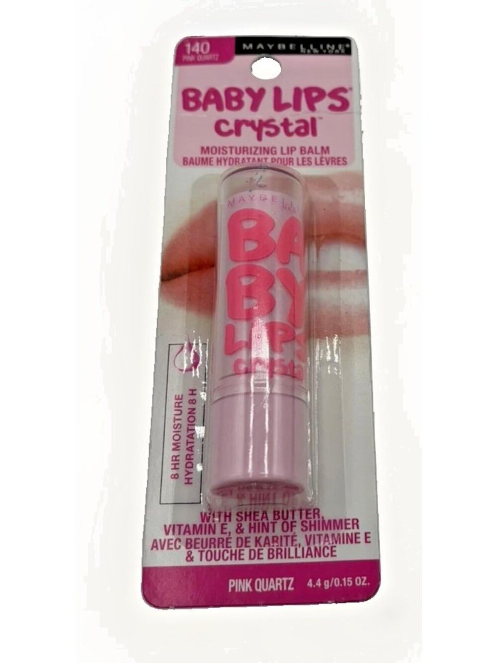 Maybelline Baby Lips Crystal Lip Balm Pink Quartz 140 0.15 oz Moisturizing